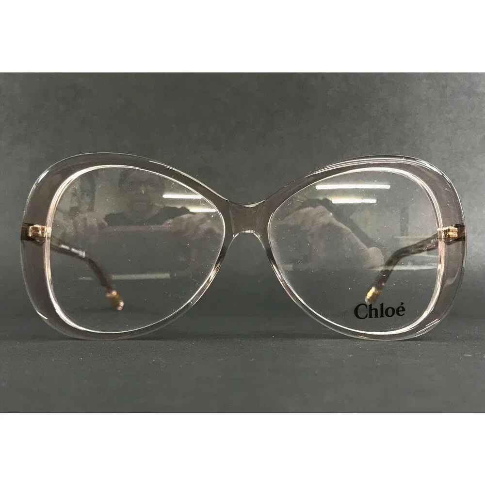 Chloe Eyeglasses Frame CH0011O 002 Transparent Pink Butterfly Full Rim 56-13-140